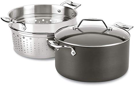 All-Clad H911S374 Essentials Nonstick Multipot with insert, 7 Qt, Grey