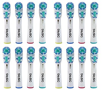 DSRG [Dual Clean] 16pcs. for the PRICE of Electric Toothbrush Replacement Brush Heads | Fits: Dual Clean Electric Toothbrushes, 3D Excel, Advance Power, Professional Care, Smart Series, Pro Health, Triumph