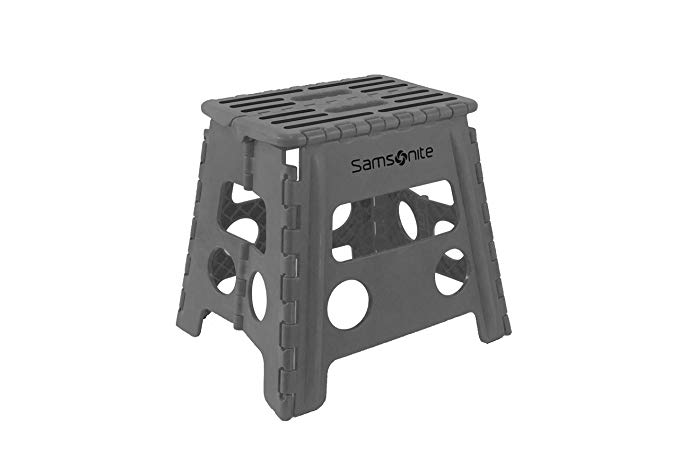 Samsonite Heavy Duty Folding Step Stool in Grey - (13" High Single Handle) by Vanderbilt Home