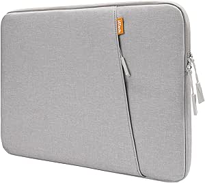 JETech Laptop Sleeve for 16-Inch MacBook Pro M3 / M2 / M1 A2780 A2485 A2141, Waterproof Bag Case with Pocket, Compatible with 16 Inch Notebook (Light Grey)