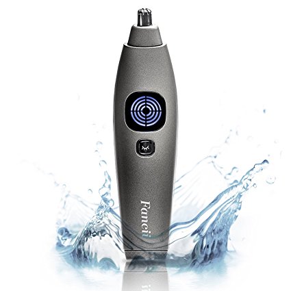 Fancii Nose and Ear Hair Trimmer with LCD Display, Wet & Dry Nose Hair Clipper for Men - Low Battery Indicator, Smart Power Lock & Auto Shutoff