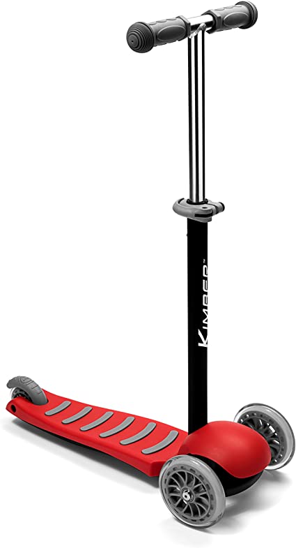 Kimber Verve by PlaSmart Inc. - 3-Wheel Junior Kick Scooter, Red, Ages 3 to 5 Yrs
