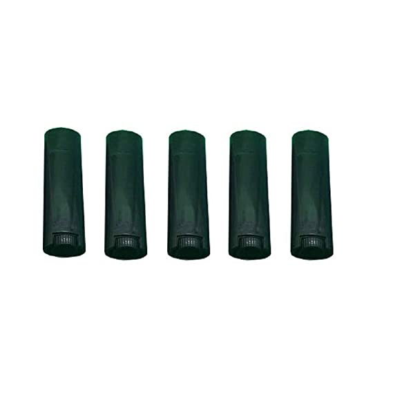 20Pcs 5g Oval Lip Balm Containers Empty Refillable Plastic DIY Lipstick Lip Gloss Tubes Holder Chapstick Tube Crayon Pipe Bottle Case (black)