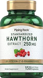 Piping Rock Hawthorn Berry Extract 250mg | 150 Capsules | Non-GMO & Gluten Free Supplement