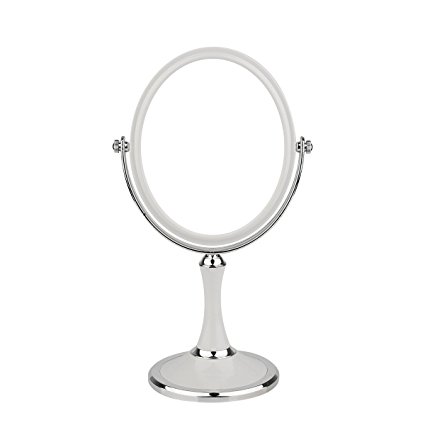 ACELIST Desktop 6-inch Oval Shaped Double-Sided Makeup Mirror; 1x and 3x Magnifying Vanity Mirror (Mirror 1)