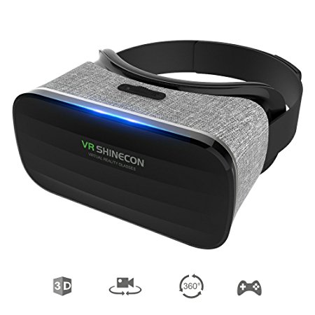 Pansonite 3D VR Glasses Virtual Reality Headsets for Movie & Gaming Goggles With Multifocal HD Tech & Large Viewing Field Fit For iPhone/Samaung Galaxy/Note/Edge /LG Etc.