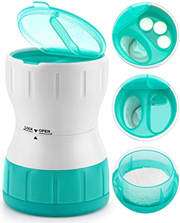 Sukuos Pill Crusher,Pill Grinder with Pill Holder,Grind and Pulverize Multiple Pills,Tablet & Vitamin,Medicine to Fine Powder - Use for Feeding Tube, Kids or Pets