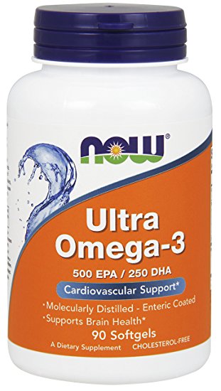 NOW Foods Ultra Omega 3 Fish Oil, 90 Softgels