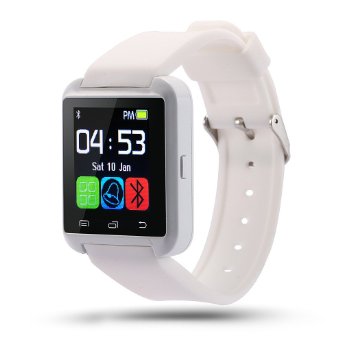 Aipker Bluetooth Smart Watches Wrist watch for Smartphones IOS Apple Iphone Android Samsung S2/s3/s4/s5/note 2/note 3 HTC Woman Man (White)