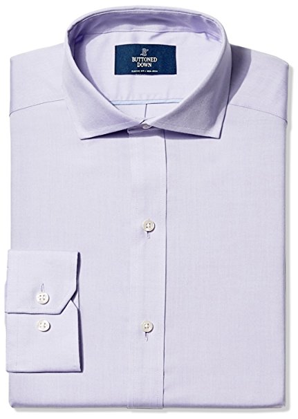 Buttoned Down Men's Fitted Cutaway-Collar Solid Non-Iron Dress Shirt