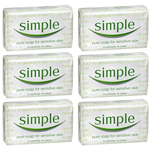 Simple Pure Soap Sensitive Skin Twin Pack 2x125G (Pack of 3)