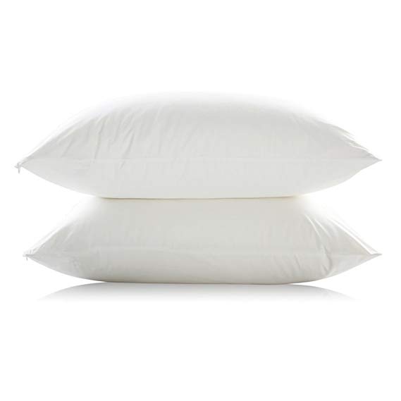 Dreamaker Bamboo Cotton Waterproof Pillow Protector Standard Queen/King Sizes (2, Aus Standard 19"X29" (48X73cm))