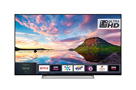 Toshiba 43U5863DB 43-Inch Smart 4K Ultra-HD HDR LED TV with Freeview Play - Black/Silver (2018 Model)