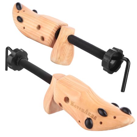 KevenAnna Pair of Premium Professional 2-way Cedar Shoe Trees, Wooden Shoe Stretcher for Men or Women (Small)