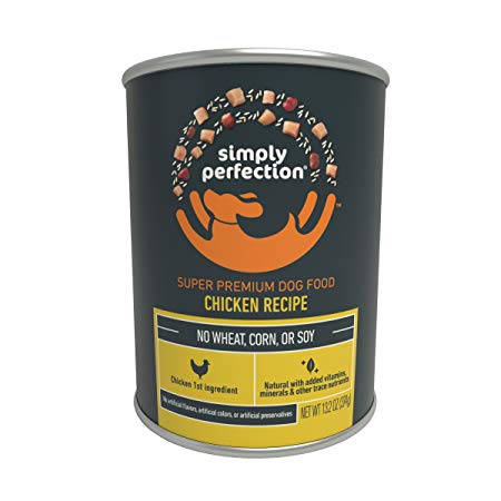Simply Perfection Super Premium Chicken Recipe Canned Dog Food 79.2oz Case, 6 cans