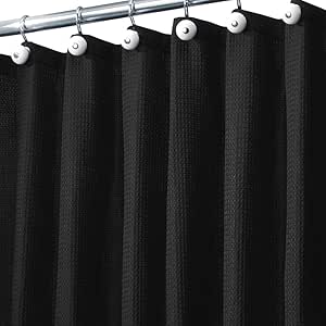 interDesign York Shower Curtain, Black