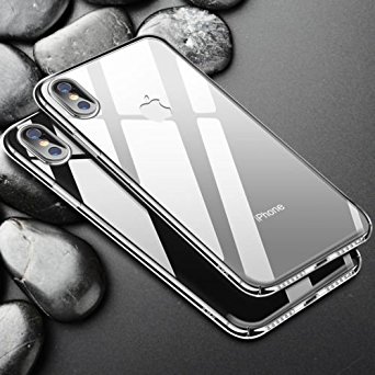 IMUSGO Ultra Hybrid iPhone X Case with Air Cushion Technology and Hybrid Drop Protection for Apple iPhone X (Transparent)