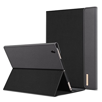 iPad Pro 10.5 Inch 2017 Case, BENTOBEN Premium PU Leather Slim Folio Stand Smart Cover [Business Style] [Auto Wake/Sleep Function] [Apple Pencil Holder] [Hand Strap] Protective iPad Pro 10.5 Case for Apple iPad Pro 10.5 Inch, Black