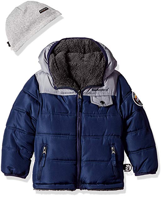 Weatherproof Boys' Reversible to Sherpa Fleece Jacket