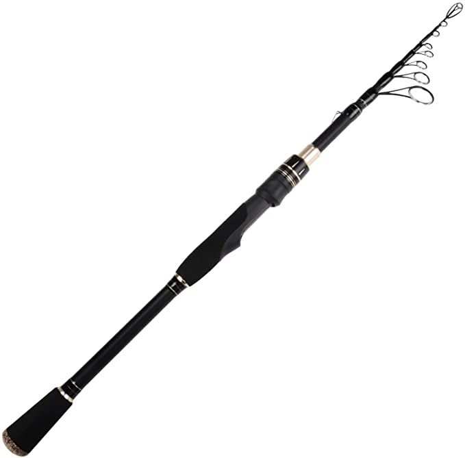 KastKing Blackhawk II Telescopic Fishing Rods, Graphite Rod Blanks & Durable Solid Glass Tip, Floating Guides, 1pc Fishing Rod Performance, Comfortable EVA Handle, Newly Designed Travel Rod