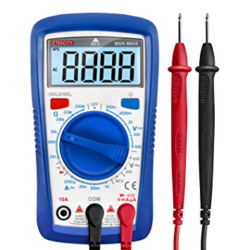 Etekcity Digital Multimeter, MSR-M600 Voltmeter Ammeter Ohmmeter with NCV, Backlit LCD, Resistance Continuity Capacitance and REL Diode Test Meter