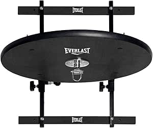 Everlast 8 Inch Adjustable Wooden Swiveling Speed Bag Platform with Full Rubber Edge, 2 Brace Boards, and Assembly Hardware…