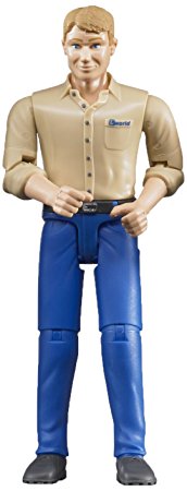 Bruder Man with Light Skin/Blue Jeans Toy Figure
