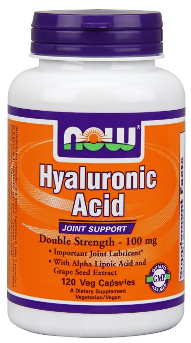 Now Foods Hyaluronic Acid 2X Plus Veg Capsules 100 mg 120 Count