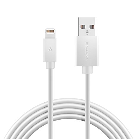Voltmax Apple certified MFi 6ft Lightning Cable, with reinforced aramid fiber for iPhone 7/7plus, 6s/6sPlus, 6/6Plus, 5s/5C/5, iPad Pro/Air 2, iPad mini 4/3/2, iPod nano/touch, Air pods(White)