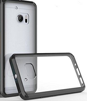 Suriora HTC 10 Case,Suriora [Neo Hybrid Crystal] PREMIUM BUMPER [Ultra Scratch Resistant] [Hybrid Bumper Series] Shockproof Impact Resistance Case and Clear Hard Back Panel for HTC 10 (2016)(black)