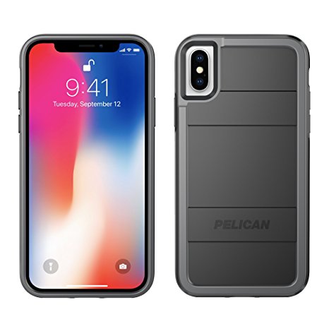 iPhone X Case | Pelican Protector iPhone X Case (Black/light Grey)