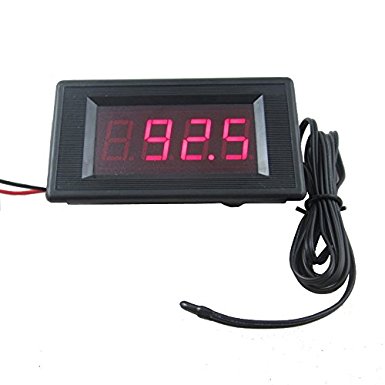 DIGITEN 12V Red Digital Fahrenheit degree Thermometer High Low Alarm -76-257F Temperature