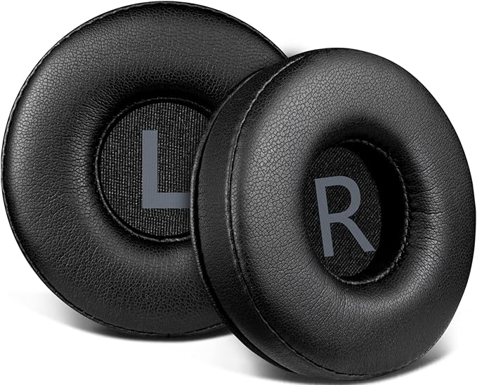 SOULWIT Earpads Replacement for JBL Tune 450BT (T450BT)/Tune 460BT(T460BT)/Tune 500BT (T500BT)/Tune 510BT/Tune 520BT, Ear Pads Cushions for JR 300BT/JR300/JR 310BT/JR310/E40BT - 70mm PL Black