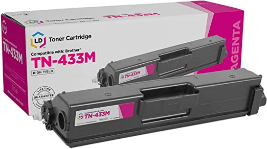 LD Products Compatible Toner Cartridge Replacement for Brother TN-433 TN433M High Yield (Magenta) for use in HL-L8260CDW, HL-L8360CDW, HL-L8360CDWT, HL-L9310CDW, MFC-L8610CDW, MFC-L9570CDWT