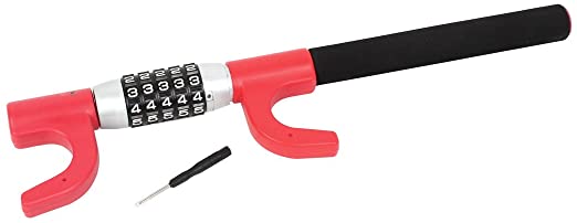 uxcell 5 Digit Combination Anti-theft Steering Wheel Lock for Car