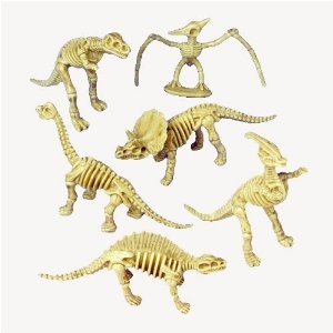 US Toy - Assorted Dinosaur Skeleton Toy Figures, Made of Plastic, (1-Pack of 12)