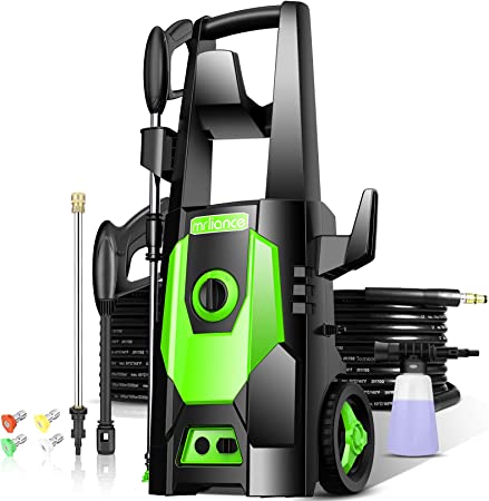 mrliance Electric Pressure Washer 3.1GPM Power Washer 1600W High Pressure Washer Cleaner Machine with 4 Interchangeable Nozzle & Hose Reel, Best for Cleaning Patio, Garden,Yard