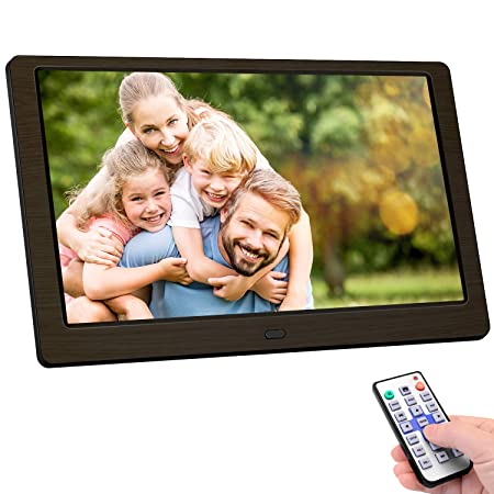 Digital Photo Frame, 10 inch Digital Picture Frame HD 1920x1080 16: 10 Full IPS Display Photo/Music/Video/Calendar, Auto On/Off Timer, Background Music Support 32GB USB Drives/SD Card,Remote Control