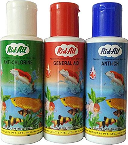 Royal Pet Rid-All Anti-Chlorine   General Aid   Anti-Ich Fish Medicine - 120Ml