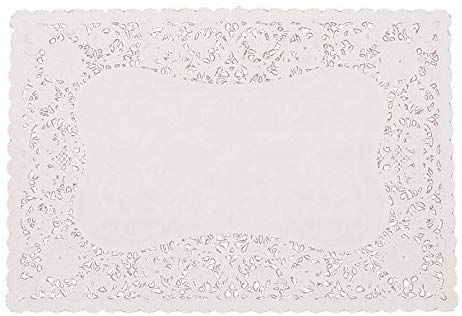 Fox Run Rectangular Paper Doilies, Pack of 12