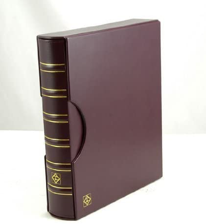 Lighthouse Red/Burgundy Classic Grande 3-Ring Binder with Slipcase Storage Case for Coins, Stamps, Currency, Bank Notes, Documents, and Other Collectibles - Pages Sold Separately