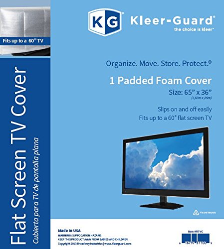 Kleer-Guard Flat Screen TV Cover. 65"x36" Fits Up To 60” Flat Screen TV