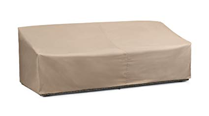 SunPatio Outdoor Oversized Sofa Cover, Lightweight, Water Resistant, Eco-Friendly, Helpful Air Vents, All Weather Protection, Beige, 93.5" L x 45" W x 39" H