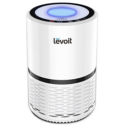 LEVOIT Purifier with True HEPA Filter, Odor Allergies Eliminator for Smokers, Smoke, Dust, Mold, Home and Pets, Air Cleaner with Optional Night Light, US-120V, 2-Year Warranty, 1 Pack, White