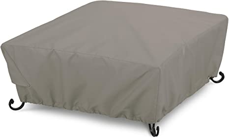 AmazonBasics Patio Square Fire Pit Cover, 36", Grey