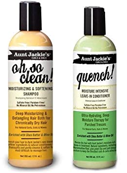 Aunt Jackie's Oh so Clean! Shampoo & Quench Leave-in Conditioner 12 Oz Each