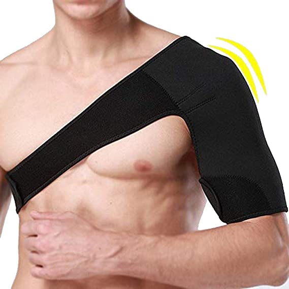 Skudgear Right Shoulder Support - 1Pc (Black, Large) | Immobilizer Shoulder Support for Rotator Cuff Shoulder | Stability Brace with Pressure Pad | Under Shirt Compression Pad | Unisex Brace