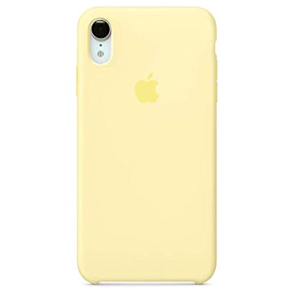 iPhone XR Silicone Case, 6.1 inch Soft Liquid Silicone Case with Soft Microfiber Cloth Lining Cushion (Mellow Yellow)