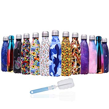 U-Max 500ML Stainless Steel Water Bottle Vacuum Insulated Drink Flask Double-Walled Wave Thermal Sport Chilly Hot Cold Cup