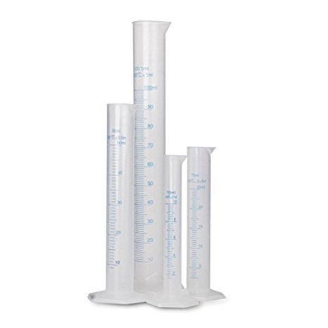 Measuring Cylinder Graduated Cylinder Lab Test Tube Set of 4
